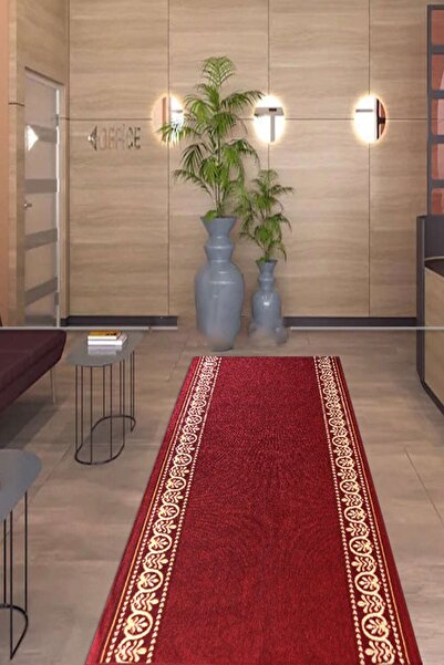 Samur Protokol Kırmızı Yolluk Kaymaz Taban En : 100 Cm