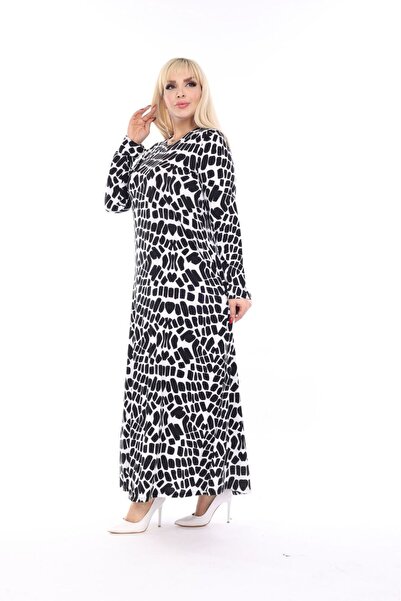 mezura tekstil Γυναικείο Plus μέγεθος μακρυμάνικο βισκόζη χτενισμένο βαμβακερό χιτζάμπ κατάλληλο μακρύ μάξι φόρεμα