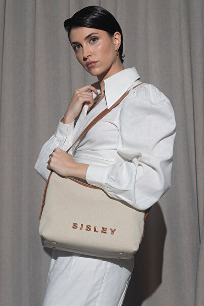 Sisley حقيبة كتف نسائية من CAMEL - SLY108