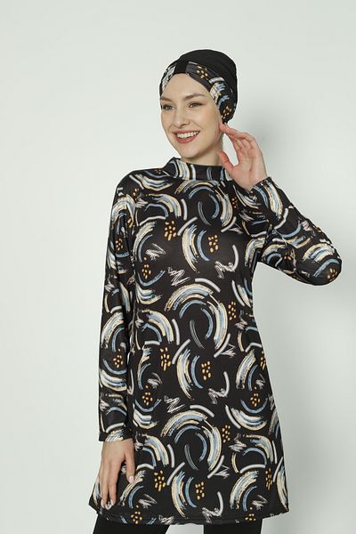TRİYA FASHİON Patterned Women's Hijab Swimsuit