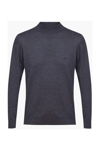 hateko Ανδρικό Anthracite Classic Cut Half Fisherman πουλόβερ H170106