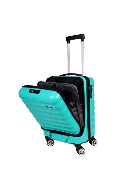 Vegmann Wave Laptop Bölmeli Su Yeşili Kabin Boy Valiz