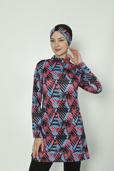TRİYA FASHİON Patterned Women's Hijab Swimsuit