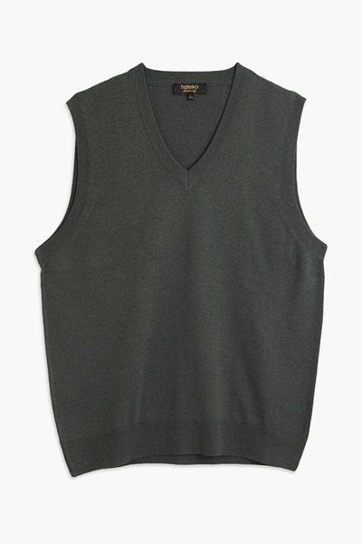 hateko Ανδρικό μάλλινο πουλόβερ Nefti Green Classic Cut