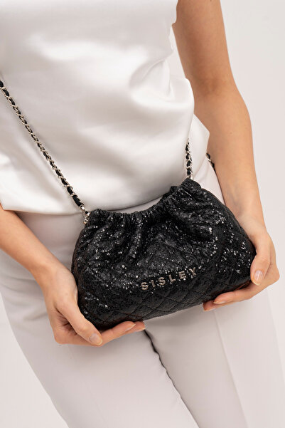 Sisley حقيبة كروس نسائية سوداء - SLY042