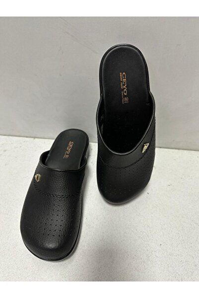 Ceyo Orthopedic Black Sabo Slippers - UNISEX, Closed Sole, Flex 9844 for Work Doctor and Hospital