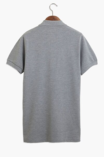 hateko Tricou 100% bumbac cu croială clasică gri Melange cu gât polo