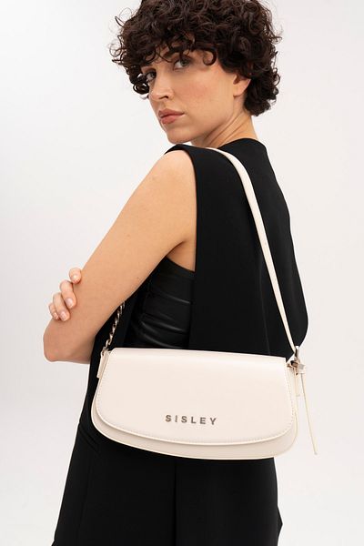 Sisley Geantă albă de umăr pentru femei - SLY018