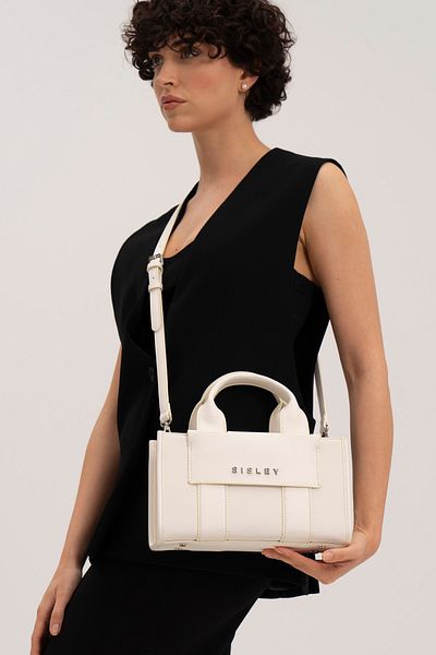 Sisley Geantă albă de damă - SLY110