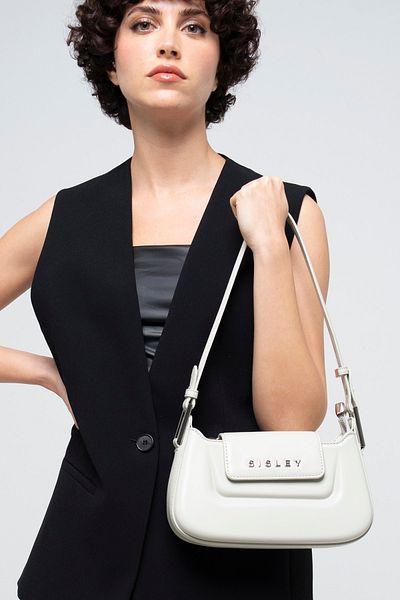 Sisley Geantă de umăr verde pentru femei - SLY115