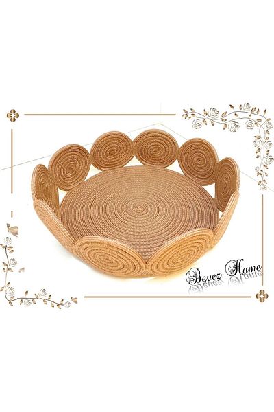 BEVEZ HOME Плетена кошница от юта, ръчно плетена, многофункционална кошница, органайзер за баня и кухня