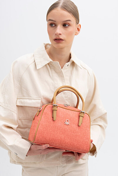 United Colors of Benetton Beneton Women's Handbag - Coral-Camel BNT1296
