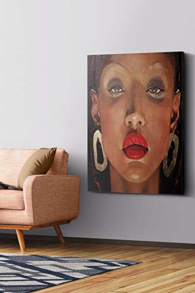 Evinemoda Pânză de femeie cu cercei - Pictură pe pânză