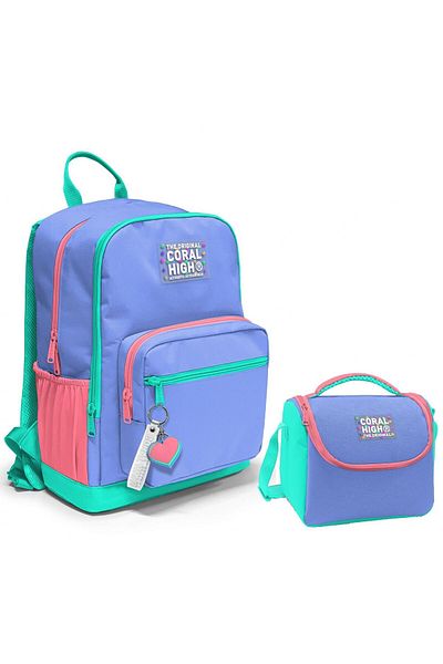 Coral High Set de geanți și cutie de prânz pentru băieți Deep Blue - 4 compartimente