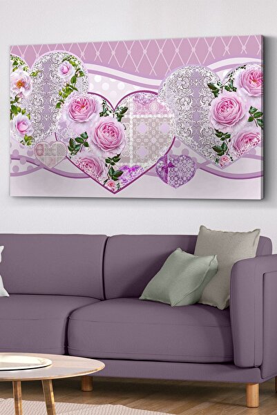 Evinemoda Roze cveće na platnu - Slika na platnu
