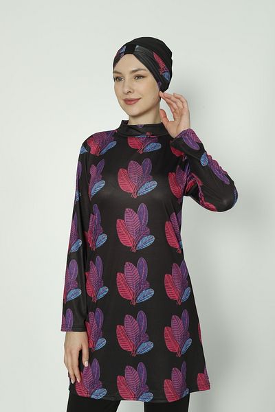 TRİYA FASHİON Patterned Women's Hijab Swimsuit
