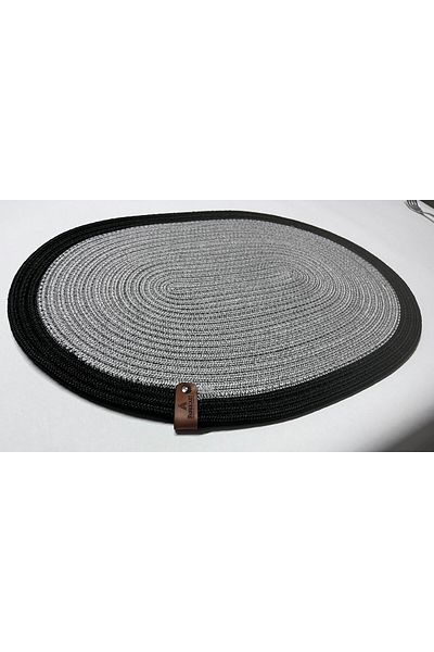 FABRİCART HALI American Service - Decorative Snail Jute, Supla Woven, Oval Gray, Double Color