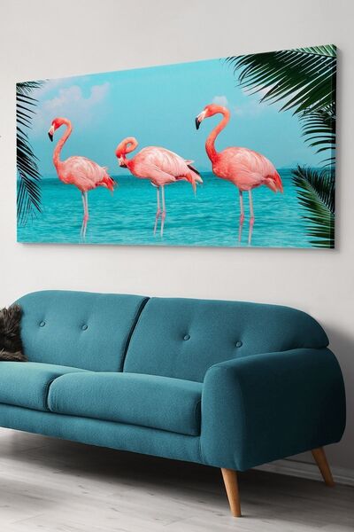 Evinemoda Slika na platnu s flamingom