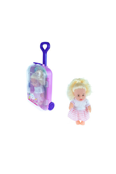 Erzi Oyuncak Roz Bebek Valizli Altını Islatan Konuşan Bebek
