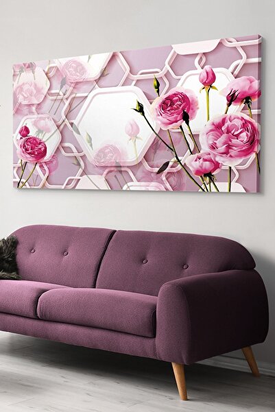 Evinemoda Pembe Güller Kanvas-canvas Tablo