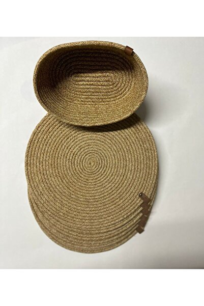 FABRİCART HALI Декоративний равлик з джутового плетіння, набір сервірувальних...