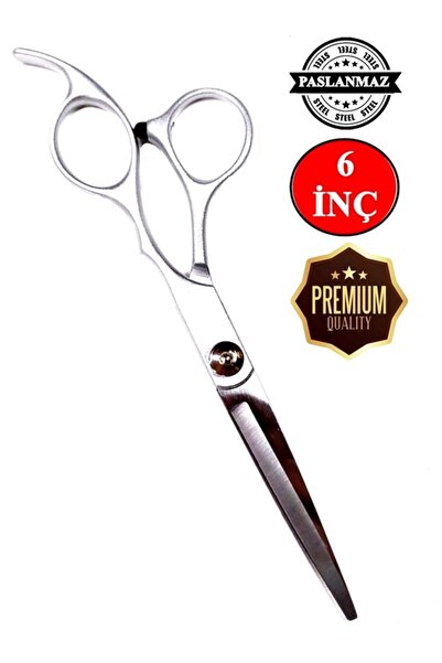 xolo Çelik Saç Kesim Makası Küt Uçlu Kuyruklu Mat Çelik Makas 6 İnç 17cm DH506B