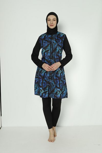 TRİYA FASHİON Hijab Zippered Women's Swimsuit