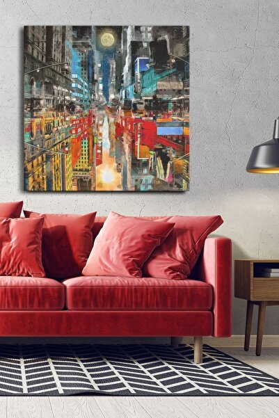 Evinemoda Gradski pejzaž Jednodijelni kvadratni platno - Slika na platnu