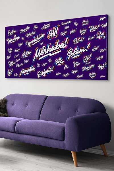 Evinemoda Svetski jezici Pozdrav Slika na platnu