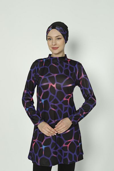 TRİYA FASHİON Patterned Women's Hijab Swimsuit