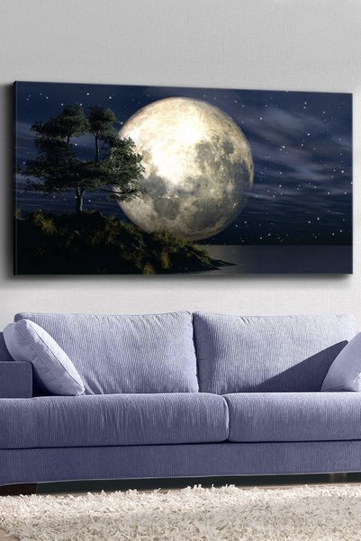 Evinemoda Pictură pe pânză dintr-o singură bucată peisaj lunar