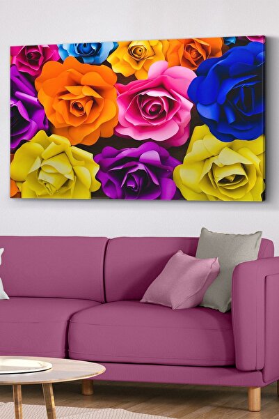 Evinemoda Šareno cvetno platno - Slika na platnu