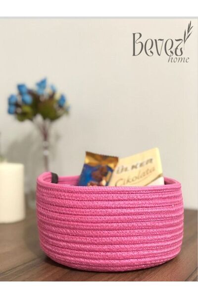 BEVEZ HOME Ψάθινο καλάθι από γιούτα, Χειροποίητο, Καλάθι πολλαπλών χρήσεων, Οργανωτής μπάνιου και κουζίνας