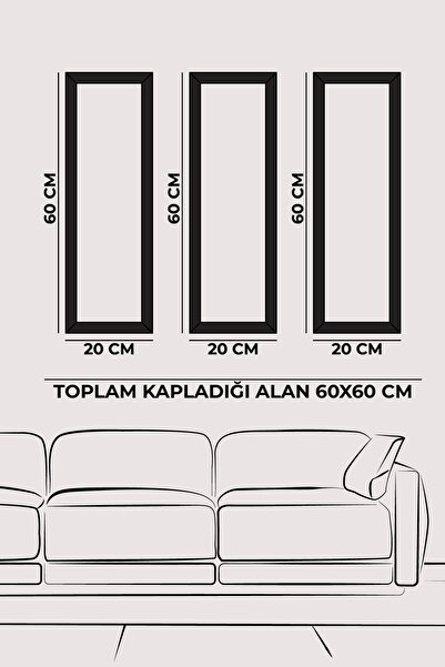 Evinemoda Zarif Altın ve Mavi Çiçekler ile Dallar Gümüş Pleksi Aynalı 3 Parça Tablo