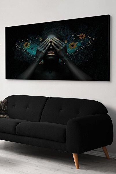 Evinemoda Pictură pe pânză femeie neagră