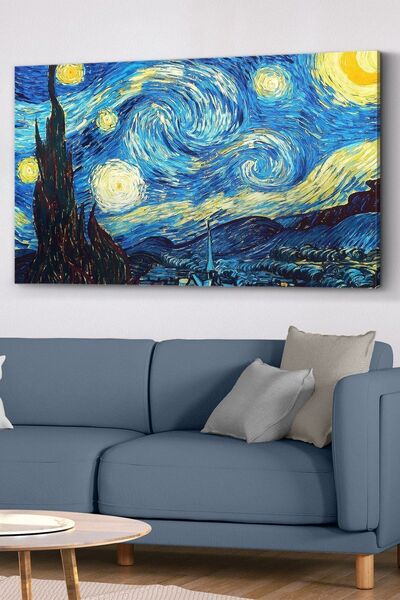 Evinemoda Yıldızlı Gece Vincent Van Gogh Kanvas - Canvas Tablo