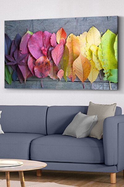 Evinemoda Renkli Yapraklar Kanvas - Canvas Tablo
