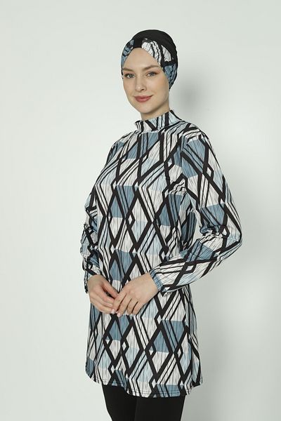 TRİYA FASHİON Patterned Women's Hijab Swimsuit
