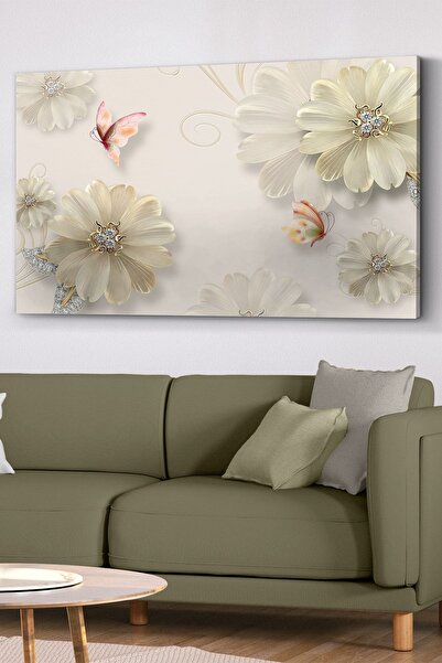 Evinemoda Perlno cveće na platnu - Slika na platnu