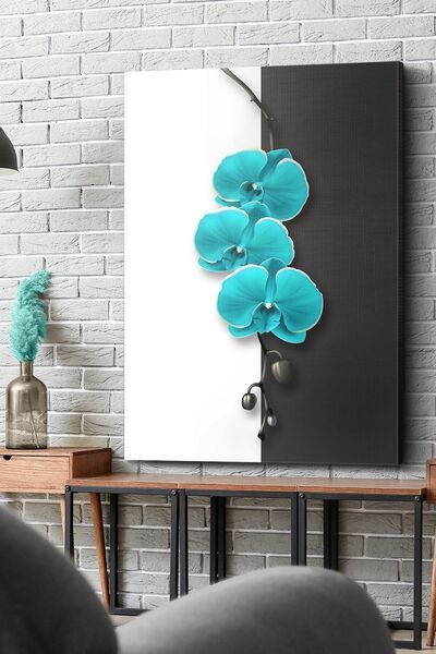 Evinemoda Tirkizni cvet na platnu - Slika na platnu