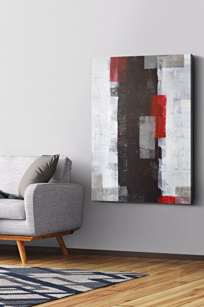 Evinemoda Kırmızı Siyah Kanvas - Canvas Tablo