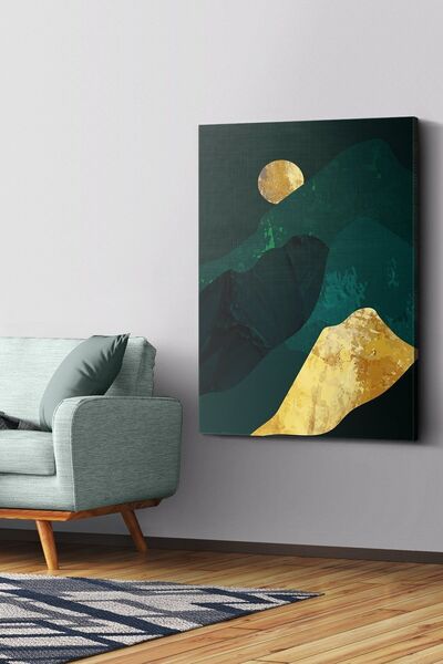 Evinemoda Pânză de munte de aur - pictură pe pânză