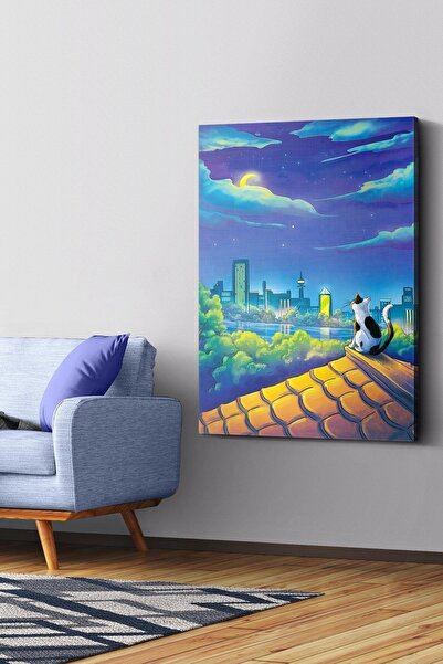 Evinemoda mačka Platno na krovu - Slika na platnu