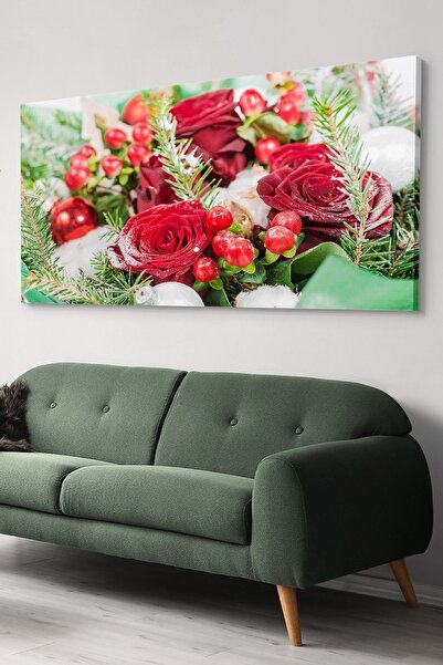 Evinemoda Crvena ruža, jednodijelna slika na platnu