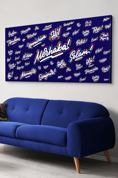 Evinemoda Svetski jezici Pozdrav Slika na platnu
