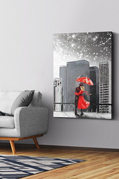 Evinemoda Ljubavnik pod kišobranom na platnu - Slika na platnu