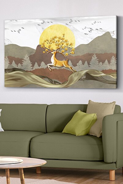 Evinemoda Zlatni Jelen na Platnu - Slika na Platnu