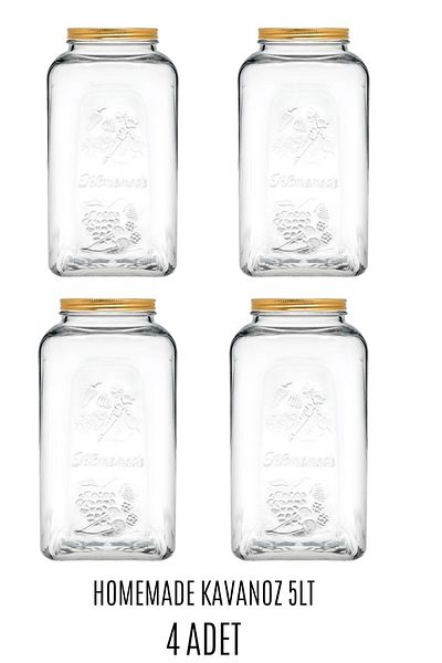 Paşabahçe Homemade 5 Lt Pickle Food Jar 4 Pieces