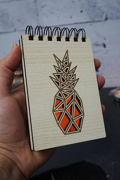 markcat Bloc de note cu tematică ananas - Mini caiet de buzunar - Lista mea