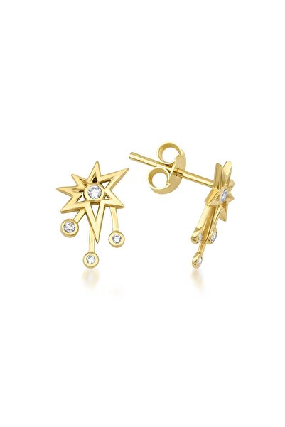 DesignbyKairos 14 Ayar Altın Celestial Çivi Küpe